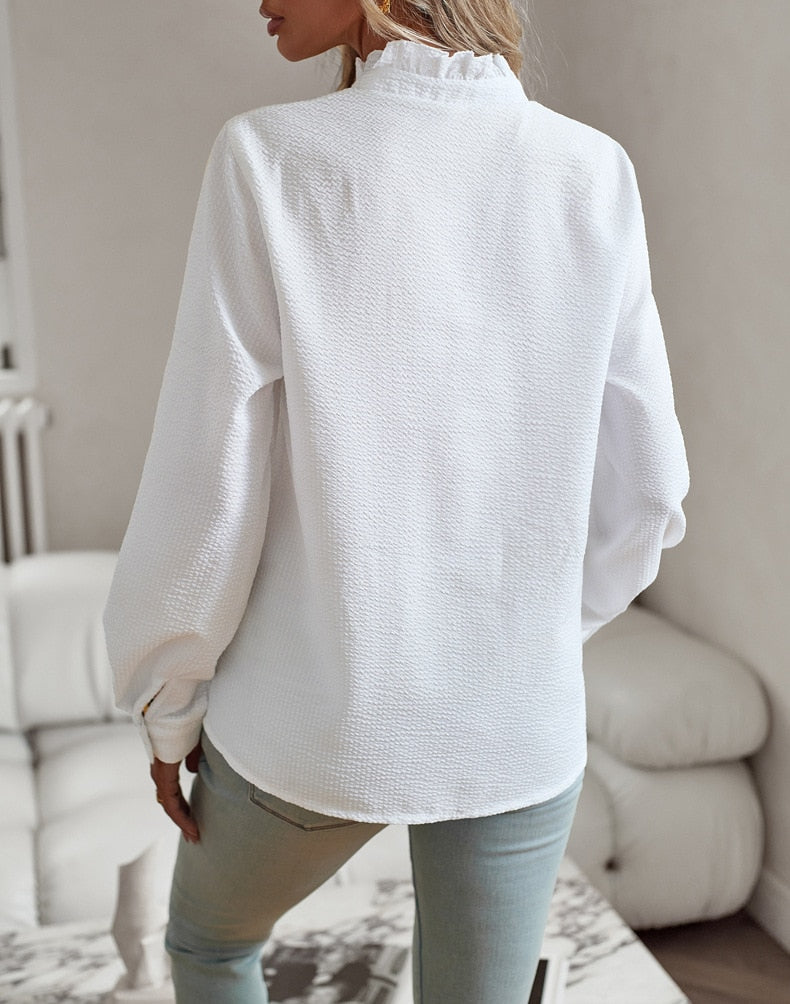 Alice | Bluse mit Rüschenkragen