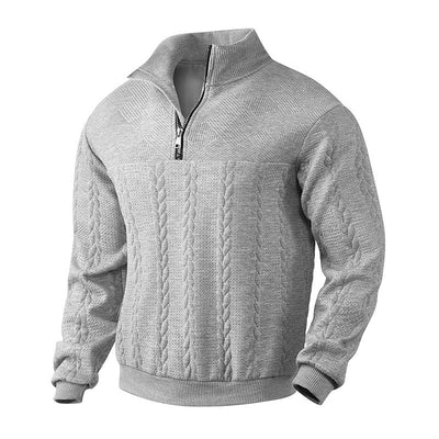 Victor | Strickpullover mit Zipper-Kragen