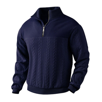 Victor | Strickpullover mit Zipper-Kragen