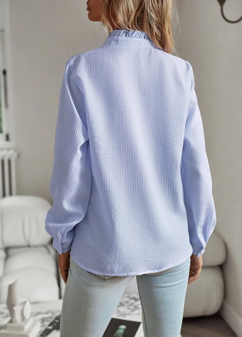 Alice | Bluse mit Rüschenkragen