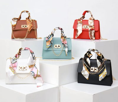 Diana | Mini Luxe Handtasche mit Seidenschal-Detail