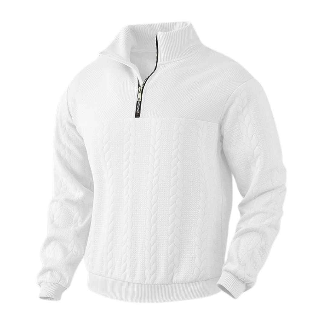 Victor | Strickpullover mit Zipper-Kragen