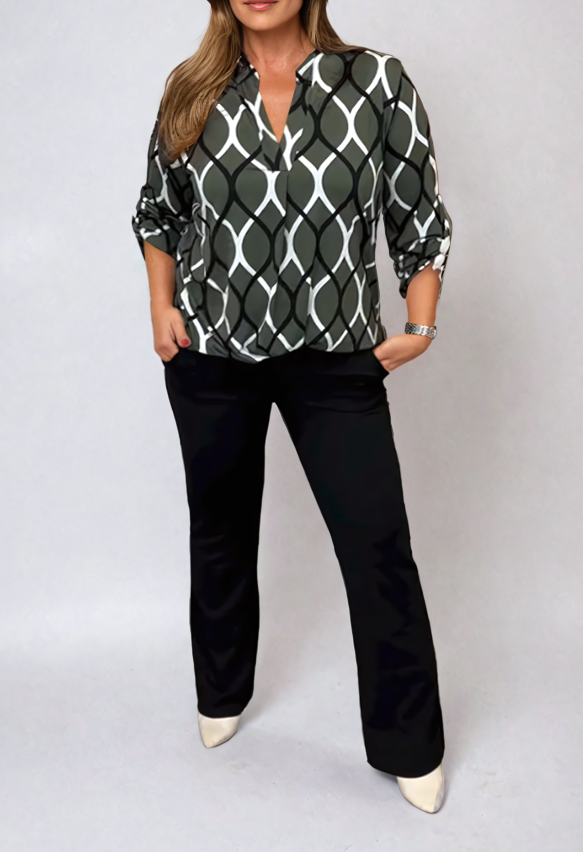 Esté | Geometrische Bluse