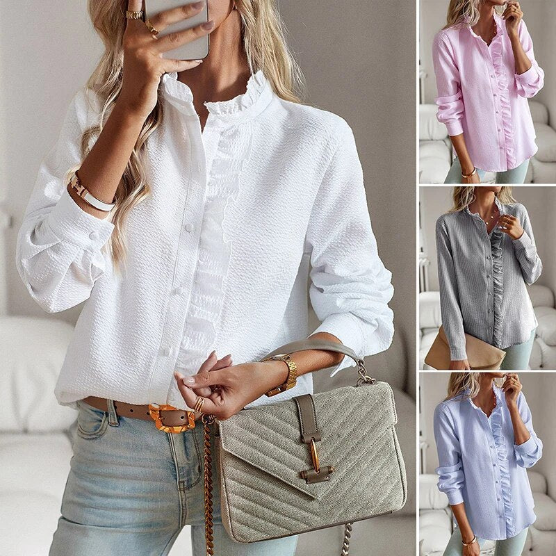 Alice | Bluse mit Rüschenkragen
